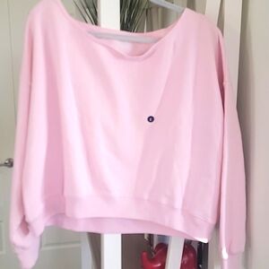 Hollister women's oversized off the shoulder cropped sweatshirt
